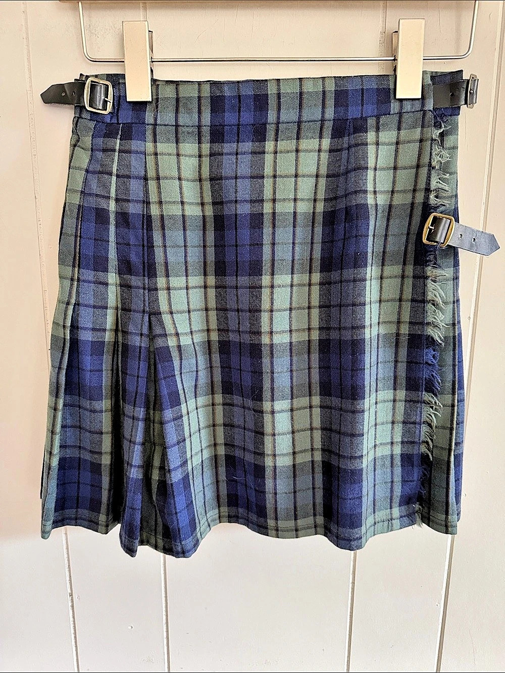 Laura Ashley Vintage Wool Great Britain Plaid Tartan Mini Skirt XS 90s Grunge - Picture 3 of 13